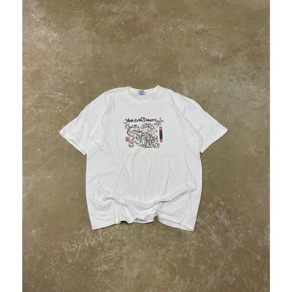 Vtg Crazy Shirts Hawaii XL Year of the Dragon T-Shirt Single Stitch Zodiac Tee - Picture 1 of 6